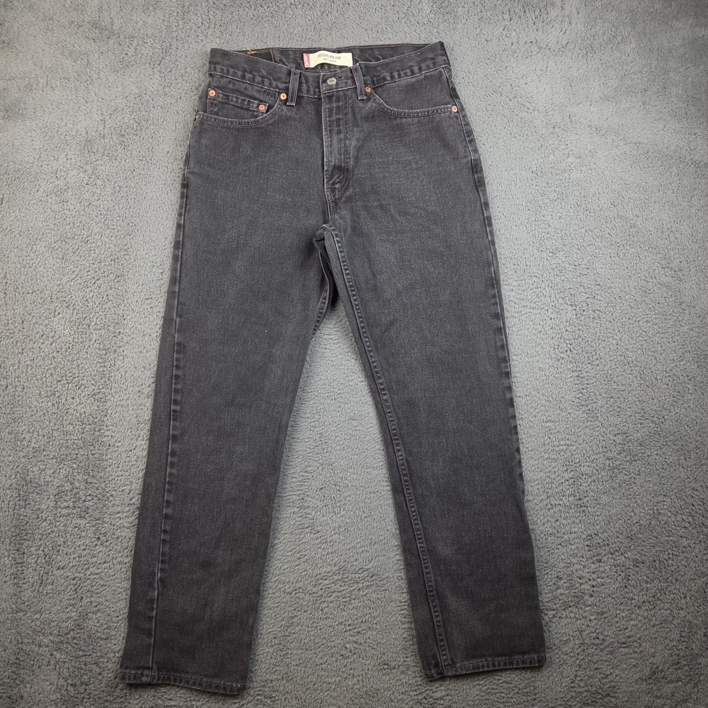 Vintage Levi's 505 Jeans Men's 32x30 Black Denim Pants Regular Fit Straight Y2K